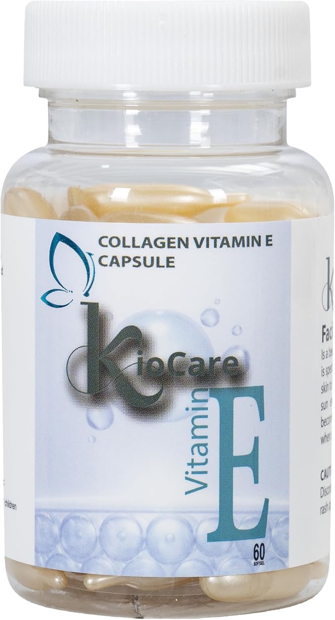 KIOCARE-Vitamin E Oil for Face-Skin Care,Vitamin E Oil-Vitamin E Capsules-Facial Skin Care Products-Face Serum-Face Care-Vitamina E para la Cara-Anti Aging-Aloe Vera-Face Oil and Serum for Women