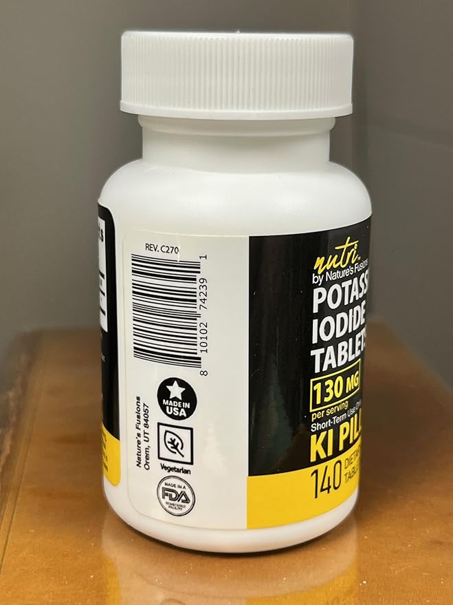 Nature's Fusions Potassium Iodide Tablets 130 mg (140 Tablets) EXP 10/2032 - Ki Pill - YODO Naciente