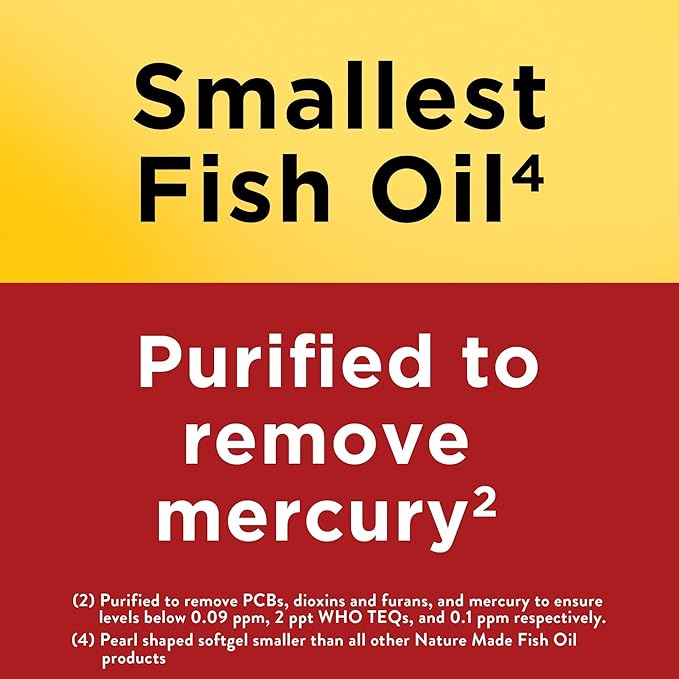 Nature Made Omega 3 Fish Oil Supplements, 550mg Per Serving, Fish Oil Omega 3 Supplements as Ethyl Esters for Healthy Heart Support, 300 Softgels, 100 Day Supply
