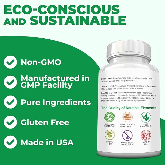 Spirulina Capsules 3000mg - 40 Servings Of Organic Spirulina Capsules - Rich in Protein, Antioxidants & Vitamins - 240 Organic Espirulina Powder - Supports Immune & Cardiovascular Health