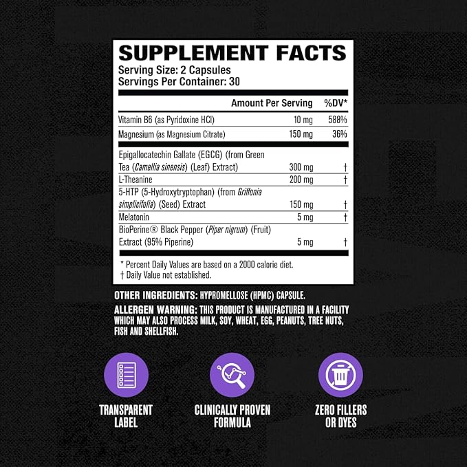 Jacked Factory Lean PM Night Time Fat Burner, Sleep Aid Supplement, & Appetite Suppressant for Men and Women - 60 Stimulant-Free Veggie Weight Loss Diet Pills