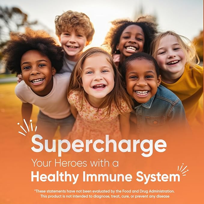 Kids Multivitamin Gummies & Omega 3, 6 & 9-120 Gummies (2 Months Supply) - for Healthy Immune System - Enriched with 12 Essential Vitamins - Natural Raspberry & Orange Flavor (3-12 Years)