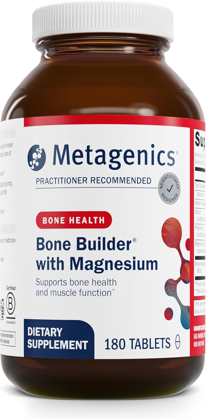 Metagenics Bone Builder with Magnesium - Bone Support Supplement* - Comprehensive Mineral Support* - With Calcium, Vitamin D & Magnesium - Non-GMO - Gluten-Free - 180 Tablets