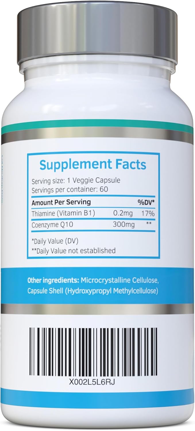 Co Enzyme Q10 CoQ10 300mg 60 Capsules - Superior Naturally Fermented Trans Form