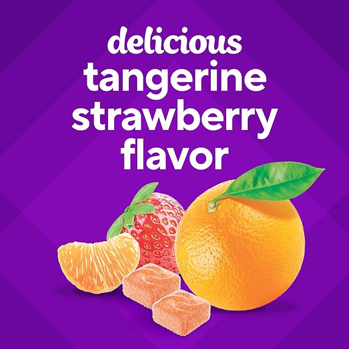 vitafusion Daily Complexion Care (1), Beauty Supplement Helps Support Clear Skin (1) (2) with Zinc Gluconate, Plus Vitamins E & C, Tangerine Strawberry Flavor, 60 Count