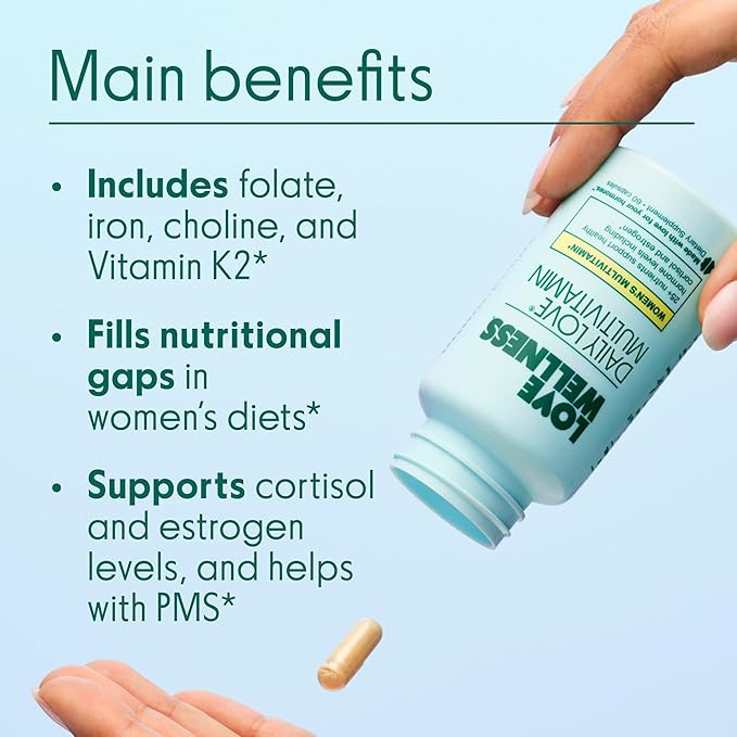 Love Wellness Daily Love Multivitamin & Big Brain Probiotics | Mind and Body Duo | Womens Vitamin and Probitoic
