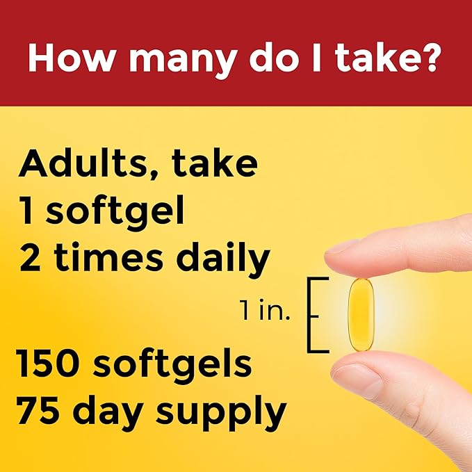 Nature Made Triple Omega 3 6 9 Supplements, Flaxseed, Safflower & Olive Oils, Fish Free Omega 3 Fatty Acid Supplement, 150 Softgels, 75 Day Supply