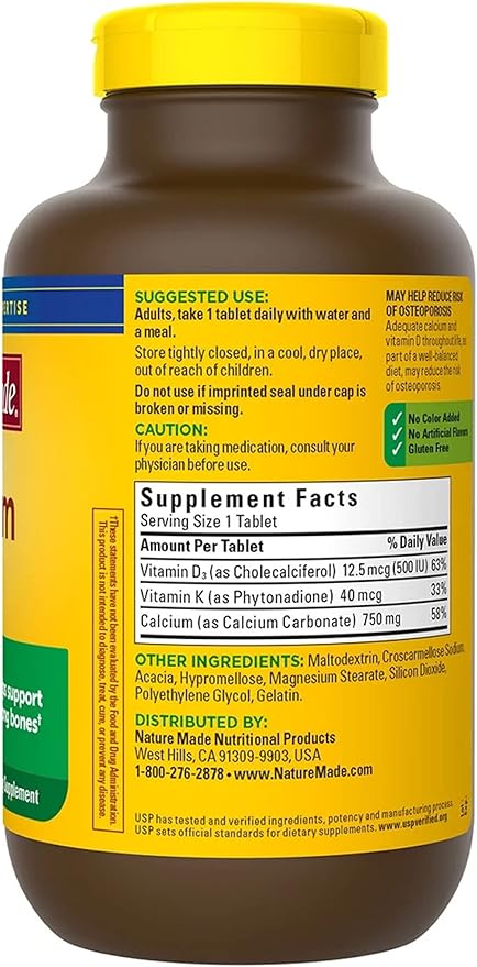 Nature Made Calcium 300 Tablets 750 MG with D3&K