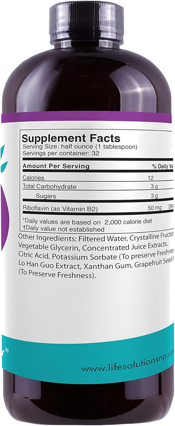 Vitamin B2 - Liquid Dietary Supplement with 50mg Riboflavin Per Serving - Highly Bioavailable, Pharmacist Formulated, Rapid-Sorb Technology for Efficient Nutrient Absorption - 16 fl oz