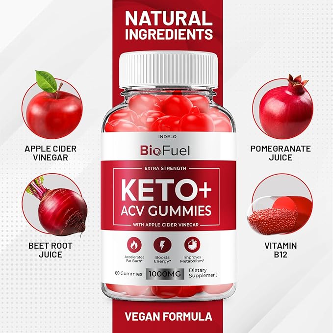 (3 Pack) Bio Fuel Keto ACV Gummies - Advanced Formula BioFuel Keto Plus ACV Gummies Apple Cider Vinegar Bio Fuel ACV, Weight Management Gummies Dietary Supplement Reviews Men Women (180 Gummies)