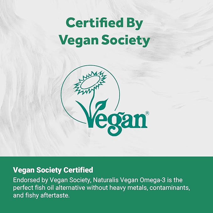 Vegan Omega 3 DHA, EPA & DPA from Algae | Vegan Society Certified, Sustainably Sourced, True Full Spectrum | 120 Veggie Softgels (Carrageenan Free)