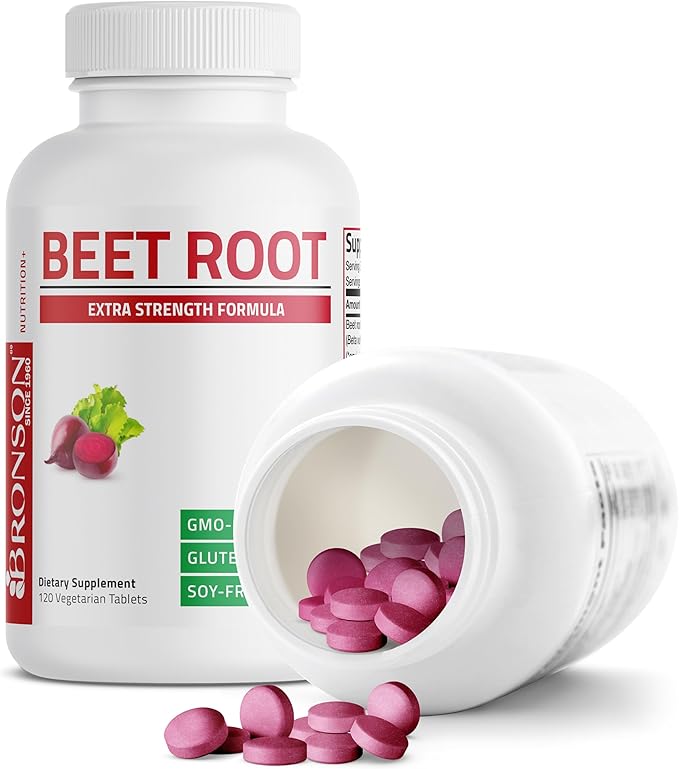 Bronson Beet Root Extra Strength, Non-GMO, 120 Vegetarian Tablets