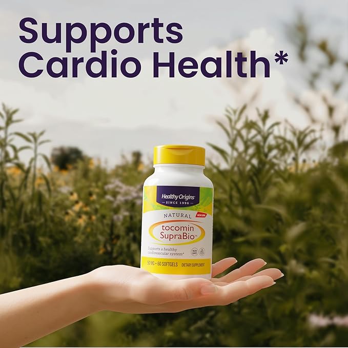 Healthy Origins Tocomin SupraBio (Tocotrienols), 50 mg - Supports Heart Health & Cardiovascular System - Tocotrienol & Vitamin E Supplement - Gluten-Free Skin Support - 150 Softgels
