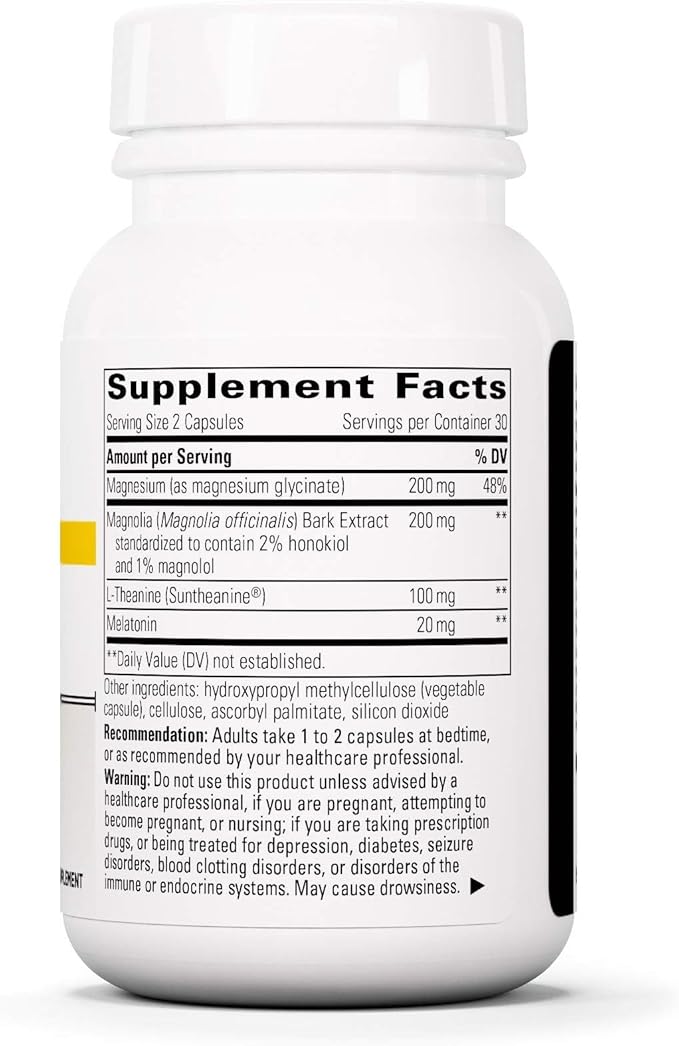 Integrative Therapeutics ProThrivers Wellness Sleep - Sleep Supplement with Melatonin, Magnesium Bisglycinate & L-Theanine* - Vegan, Gluten-Free & Dairy-Free Sleep Support Supplement* - 60 Capsules