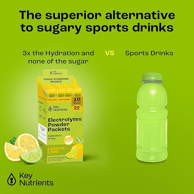 KEY NUTRIENTS Electrolytes Lemon Lime 20’s Stick Packs