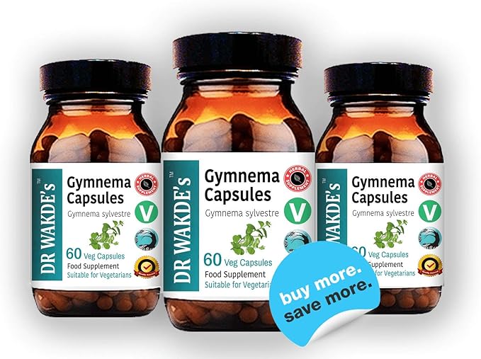 DR WAKDE's® Gymnema Capsules (Gudmar) I 100% Herbal I 60 Veggie Capsules I Ayurvedic Supplement I All Natural