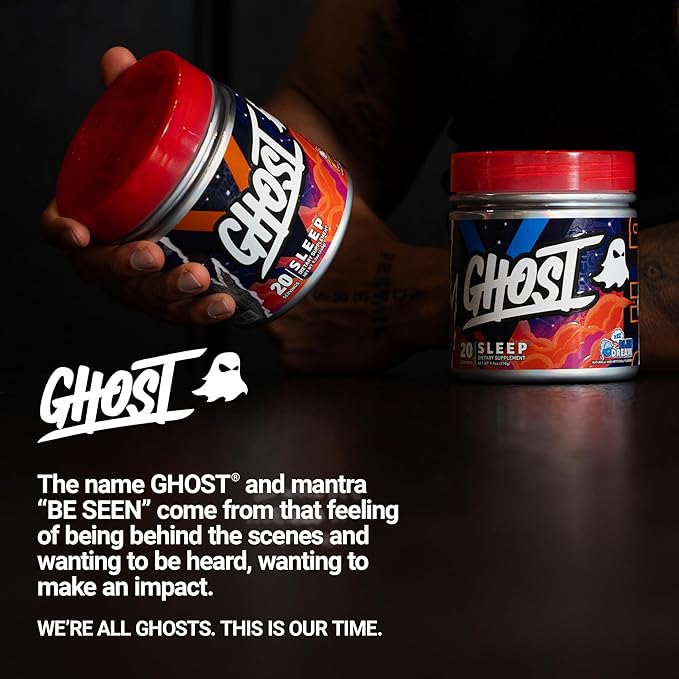 GHOST Sleep Dietary Supplement, Apple Pie - Recovery & Rest with Premium Ingredients Including Melatonin, Colostrum & Ashwagandha - Supports Sleep Quality - Gluten-Free & Sugar-Free