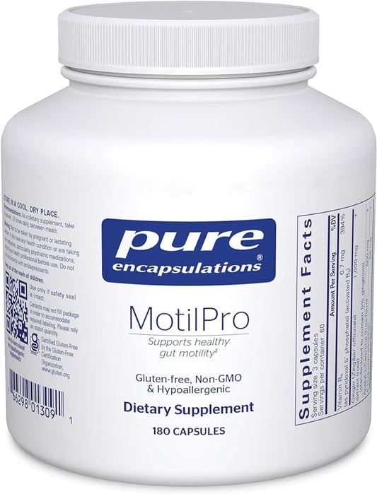 Pure Encapsulations MotilPro | Hypoallergenic Dietary Supplement to Promote Healthy Gut Motility* | 180 Capsules