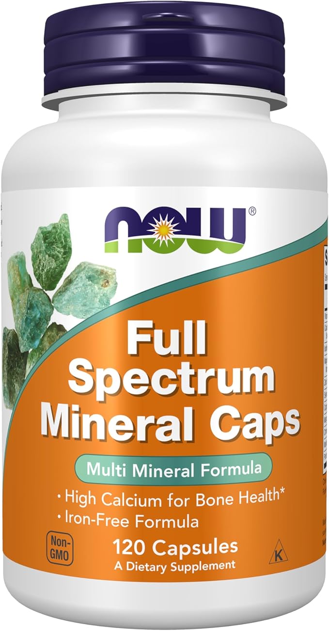 NOW Supplements, Full Spectrum Mineral Caps, Multi Mineral Formula, 120 Veg Capsules