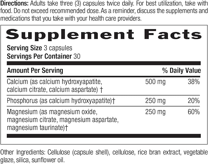 Country Life Target-Mins Calcium Magnesium Complex - 1000mg Calcium, 500mg Magnesium, Gluten-Free Supplement for Bone Health