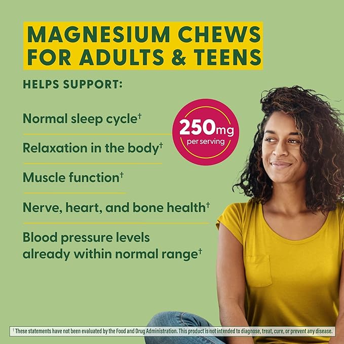 MegaFood Relax + Calm Magnesium Supplement - Soft Chews with Magnesium Citrate & Malate for Heart Health, Muscle Tension & More - Vegetarian - Strawberry-Flavor - 30 Chews per Pack (2 Pack)