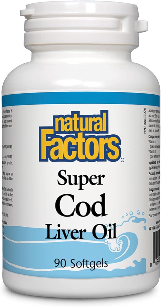 Natural Factors Cod Liver Oil, 90 Capsules
