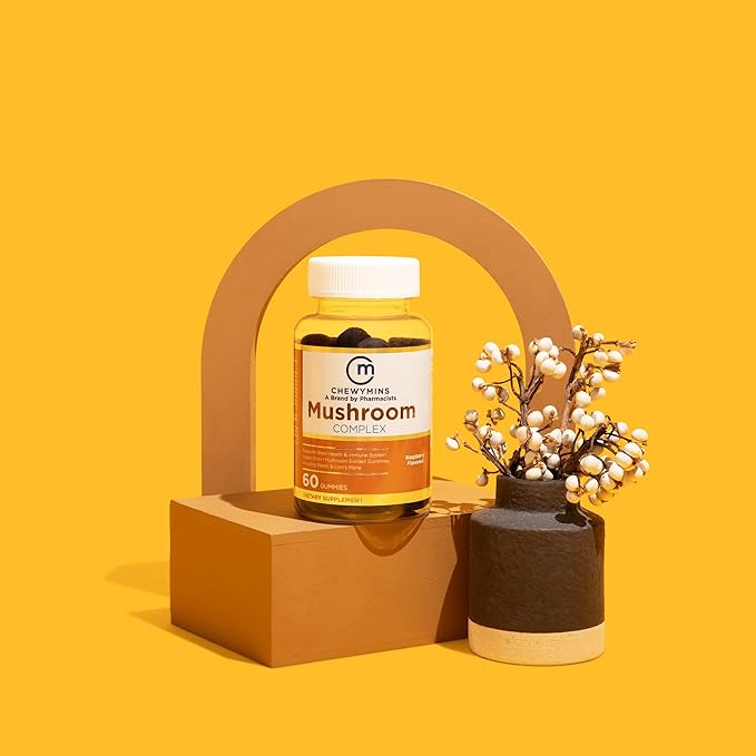 Halal Mushroom Complex Gummies - Raspberry Flavor - Non-GMO, Organic, and Vegan - Supports Brain Health and Immune System - 10-in-1 Mushroom Extract - 60 Gummies