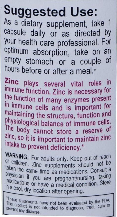 VHR ZINC Bisglycinate Chelate 50mg - Immune Support - High Absorption - No Preservatives. 90 Vegan Capsules