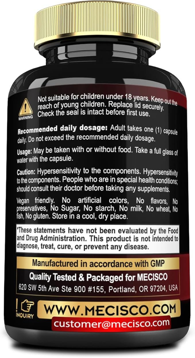 9in1 Cortisol Shield - Ashwagandha & Magnesium Glycinate, Rhodiola, Phosphatidylserine, L-Theanine, Licorice Root, St. John's Wort, Lions Mane - Mind & Mood, Restful Night Support - 60 Capsules