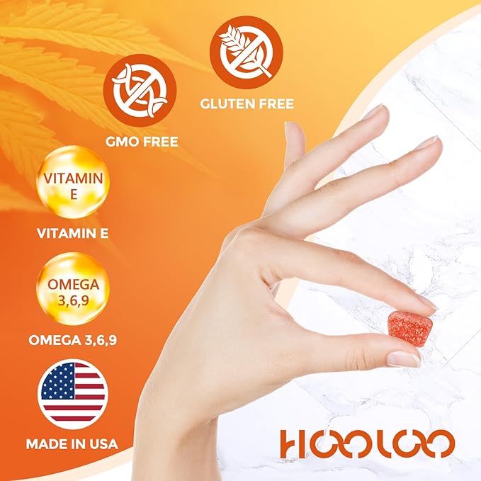 Hemp Gummies Extra Strength for Adults - 6 Fruity Flavors Infused Vitamins, Omega 3 - Chewable Gummy for Deep Bedtimes, Focus, Unwind - Pack of 4 - Made in USA