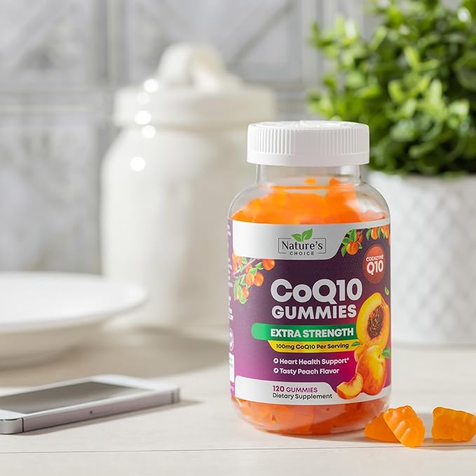 CoQ10 100mg Gummies - 3X Better Absorption, Antioxidant for Heart Health Support & Energy Production, Ultra Coenzyme Q10 Vitamins, Co q 10 Supplement, Dietary Supplement, Non-GMO - 120 CoQ10 Gummies