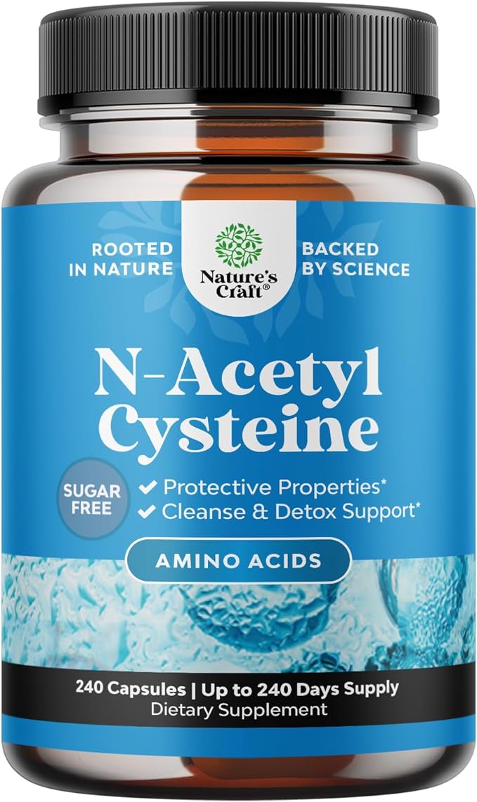 NAC Supplement N-Acetyl Cysteine 600mg - Vegan High Absorption Non-Smelly NAC 600 mg Capsules Glutathione Precursor for Liver Cleanse Detox & Repair plus Lung Health and Immunity Support (240ct)