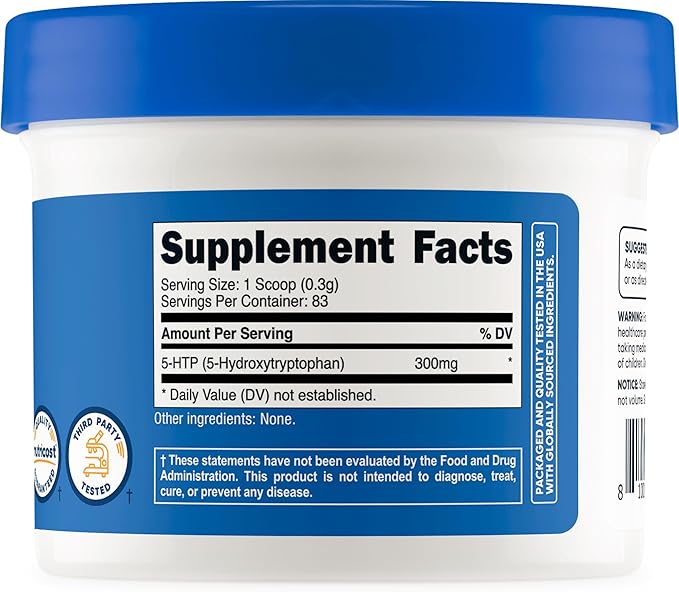 Nutricost 5-HTP Powder 25 Grams (300mg Per Serving) - Gluten Free & Non-GMO, Pure 5-htp