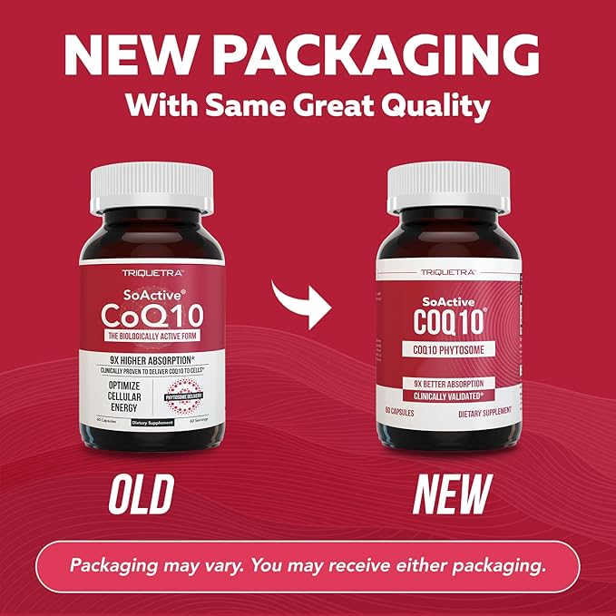 SoActive CoQ10® 250 mg: CoQ10 Phytosome with up to 9X Higher Absorption - Proven Cellular Delivery - Supports Cellular Energy Production (60 Capsules)