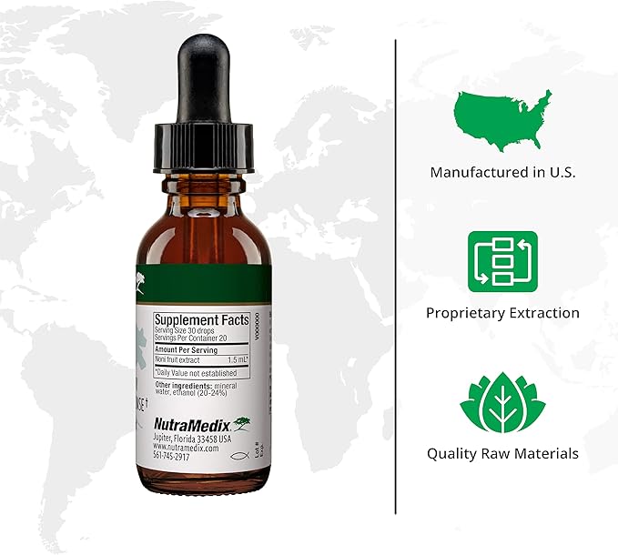 NutraMedix Noni Drops - Noni Fruit Extract for Immune Support & Promoting Healthy Antioxidant Activity & Overall Wellness (1oz)