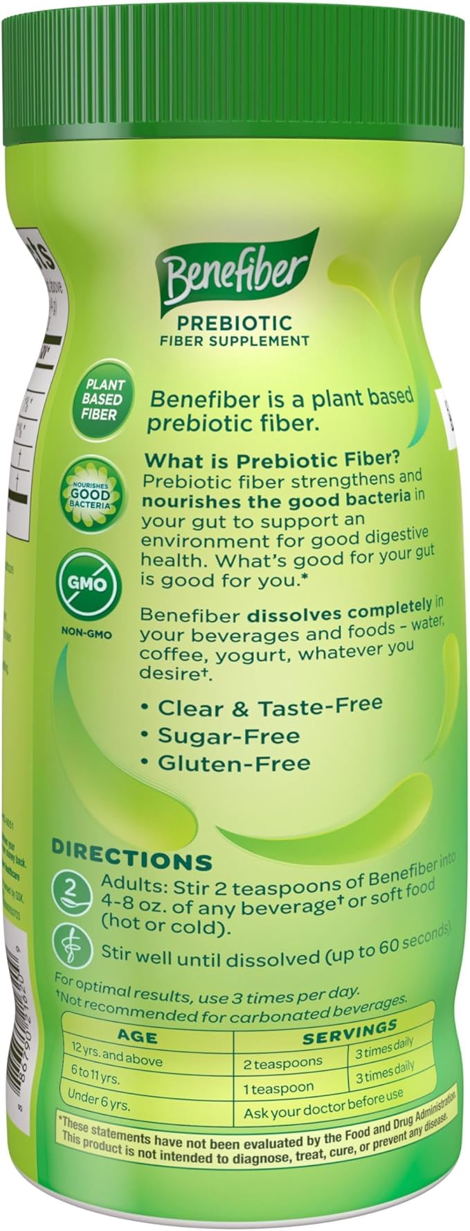 Benefiber Daily Prebiotic Fiber Supplement Powder for Digestive Health, Daily Fiber Powder, Unflavored - 62 Servings (8.7 Ounces)