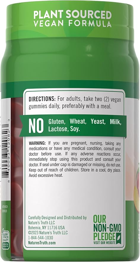 Nature's Truth Vegan Omega 3679 Gummies | 50 Count | Peach Flavor | Non-GMO & Gluten Free Supplement