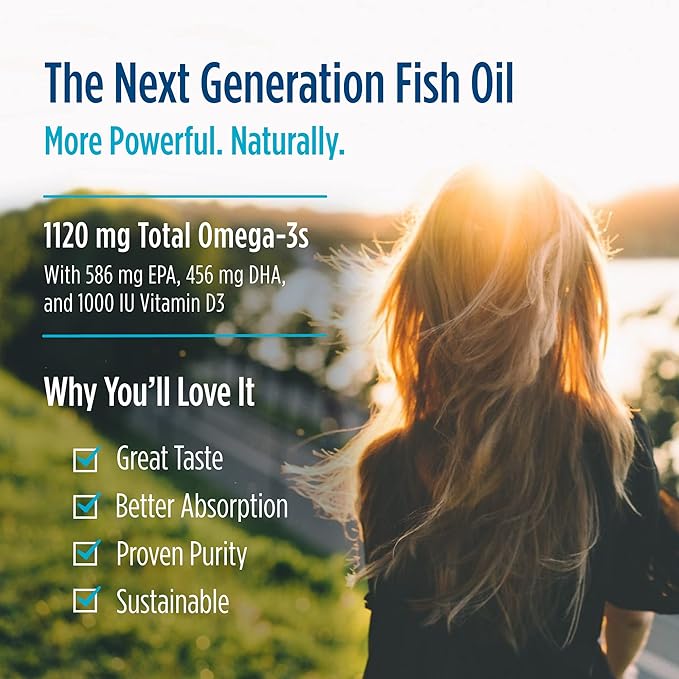 Nordic Naturals Ultimate Omega 2X Mini D3, Lemon Flavor - 60 Mini Soft Gels - 1120 mg Omega-3 + 1000 IU Vitamin D3 - EPA & DHA - Promotes Brain & Heart Health - 30 Servings
