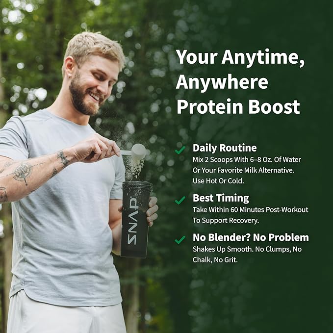 Snap Supplements Organic Plant Based Vegan Protein Powder Nitric Oxide Boosting Protein Powder, BCAA Amino Acid for Muscle Growth, Performance & Recovery - 30 Servings (Chocolate)