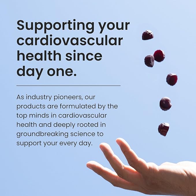HumanN SuperBeets Heart Gummies Advanced - CoQ10 100 mg Plus Beet Root Powder & Grape Seed Extract, SuperBeets Gummy 60 Count