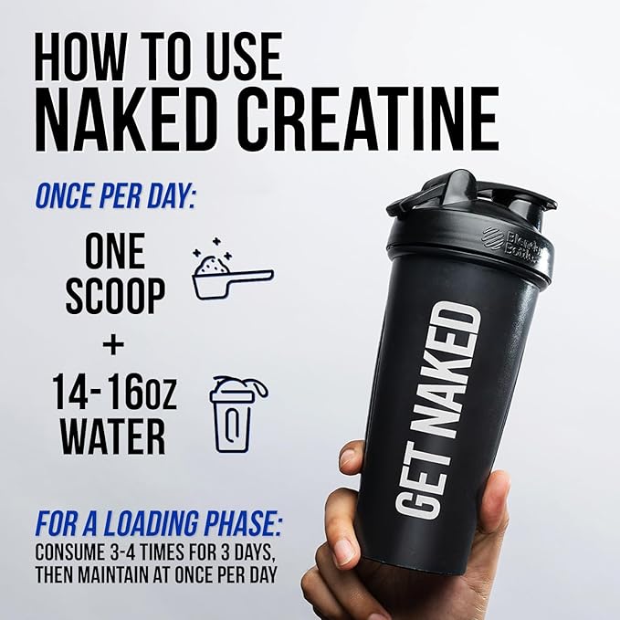 NAKED Pure Micronized Lemon Lime Creatine Monohydrate - 42 Servings - 500 Grams, 1.1Lb Bulk, Vegan, Non-GMO, Gluten Free, Soy Free. Aid Strength Gains, No Additives
