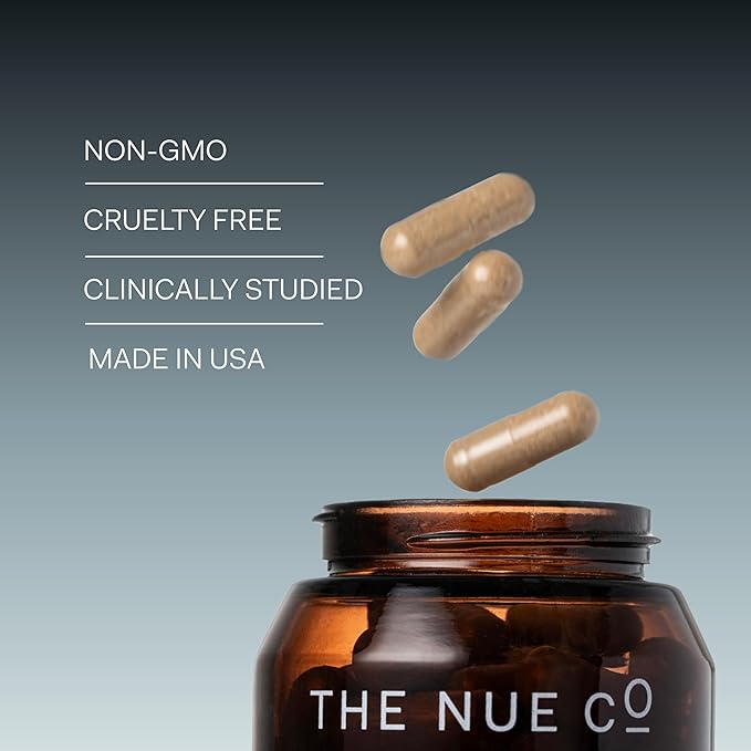 The Nue Co. COQ10 Supplement, Supports Energy, Skin, & Cardiovascular Health, Antioxidant, Vegan, Gluten Free, 30 Capsules