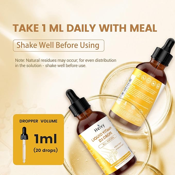 Liquid Vitamin D3 4000 IU (100 mcg), Liquid Vitamin D Supplement, Support Bone & Muscle Health, Pineapple Flavor Vegan VIT D3 Drops, 60 Servings 2 fl oz (60ml)