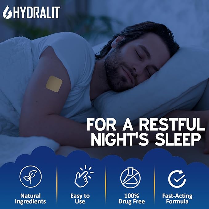 Sleep Patches for Adults Extra Strength Sleeping Aid Patch Melatonin Restful Nights Time-Released Formula Skin Jet Lag Travel Friendly Last All Night Men and Women Better Morning 72 Pack