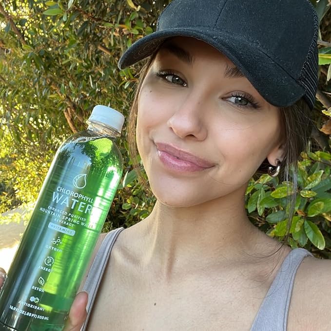 Chlorophyll Water Plant Based Vitamin Water w/Chlorophyll Liquid | Antioxidants, Detox Water, Immune Support, Energy Boost | Liquid Chlorophyll, Mineral Water, Vitamins A,B,C,D | Zero Calories 6pk