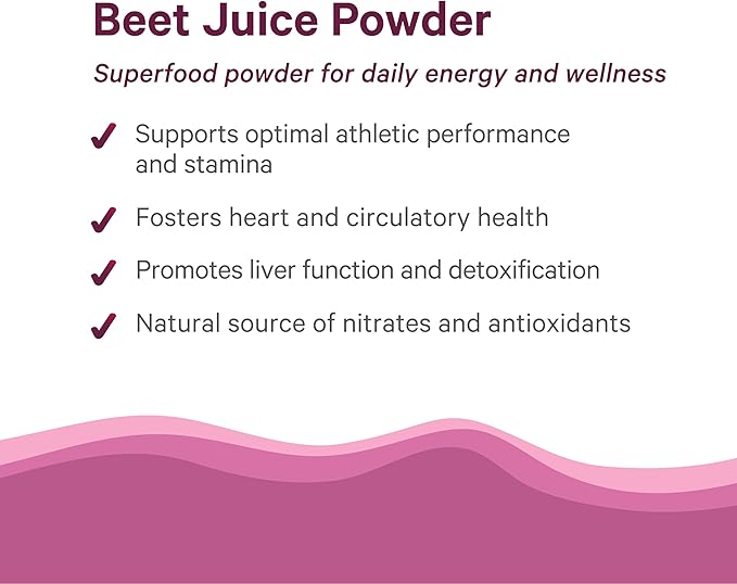 PURE SYNERGY Organic Beet Juice Powder | Pre-Workout Supplement | Organic Beet Root Juice Powder | for Healthy Circulation, Exercise, and Detoxification (6.4 oz.)