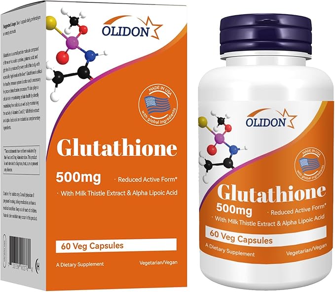 New Glutathione Supplements 500mg Per Bottle - 2 Month Supply (60 ct)