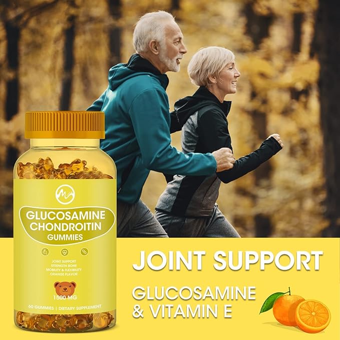 (2 Pack ) Glucosamine Chondroitin Gummies with MSM - 1500mg Extra Strength for Joint Support, Antioxidant Immune Support - for Adults, Men & Women