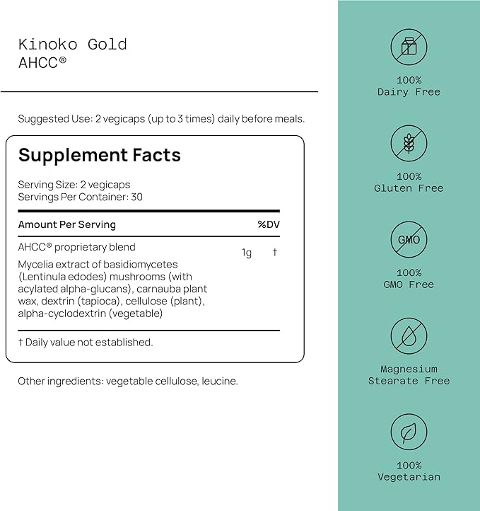 Quality of Life - Immune Support Bundle - AHCC Kinoko Gold and Advasorb Vitamin C