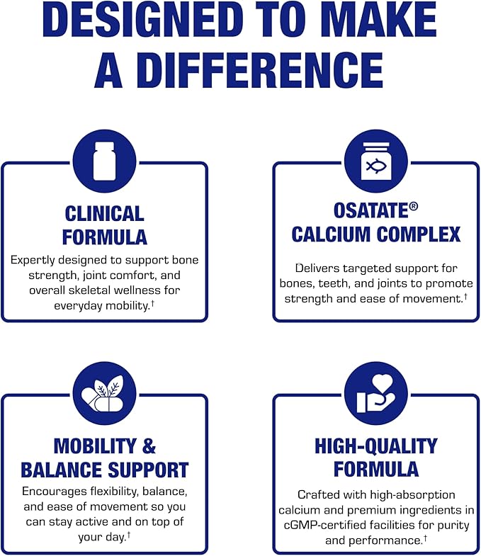 Remineralizing Calcium Hydroxyapatite Supplement - Clinical Formula Osteo Bone Health Supplement for Women & Men with Bioavailable Calcium Phosphate MHCC Complex for Density & Strength - 100 Servings